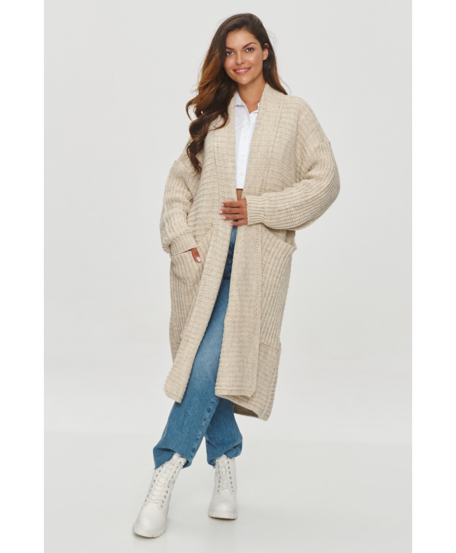 kardiganas su dużymi kisenemis smelinis melanzas S153