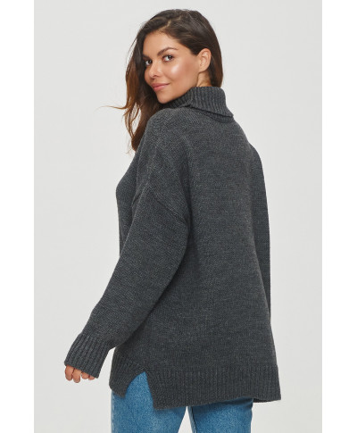 megztinis moteriskas su golfu grafitowy melanzas S155