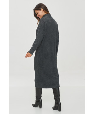 megzta suknele midi su golfu grafitowy melanzas S154