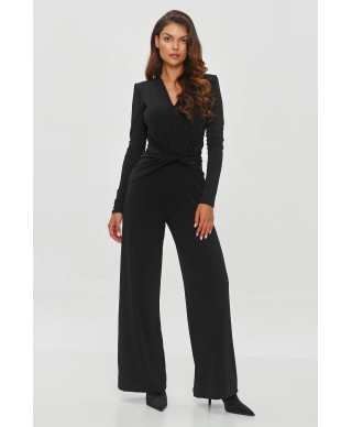 kombinezonas moteriskas su szerokimi nogawkami juodas M851