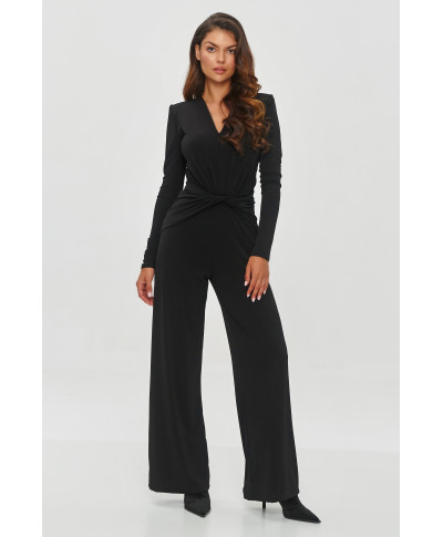 kombinezonas moteriskas su szerokimi nogawkami juodas M851