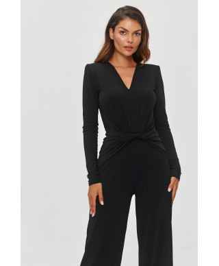 kombinezonas moteriskas su szerokimi nogawkami juodas M851