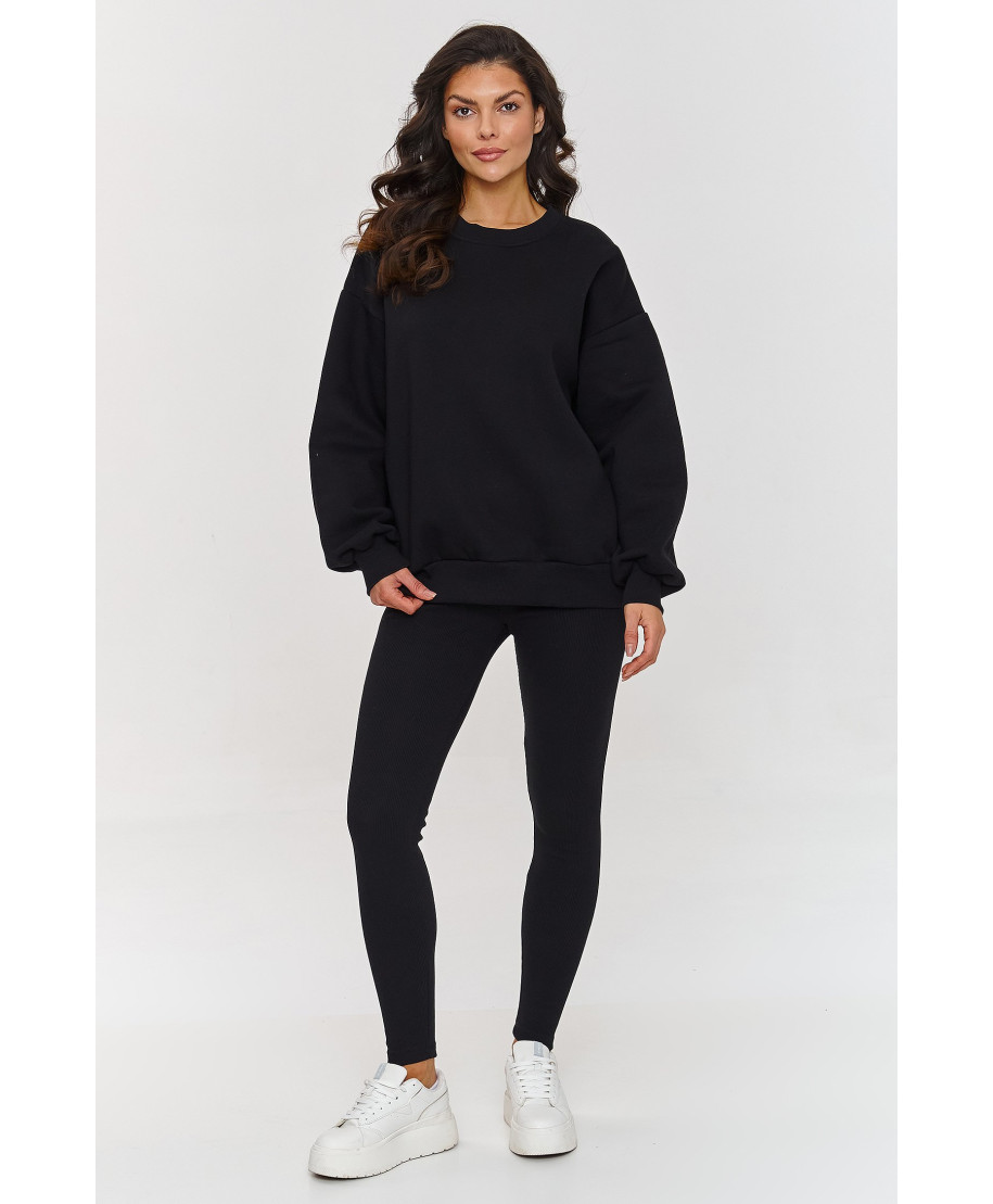komplektas dresowy su bluzą ir legginsami juodas A1