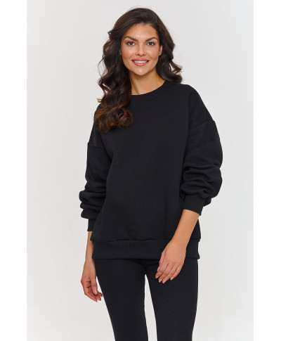 komplektas dresowy su bluzą ir legginsami juodas A1