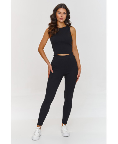 komplektas dresowy 3 viename su bluzą ant vieno peties juodas A2