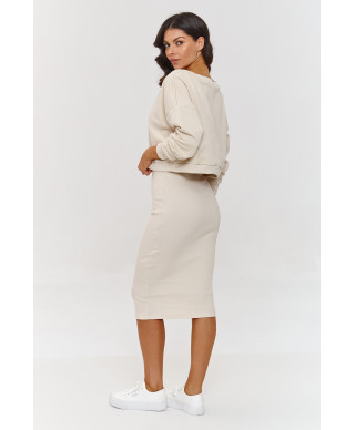 komplektas bliuzonas su rumbuota sukienką sviesus beż A10