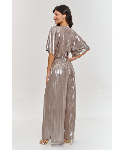 Metaliczny kombinezonas su iskirpte  serek kapucino M884