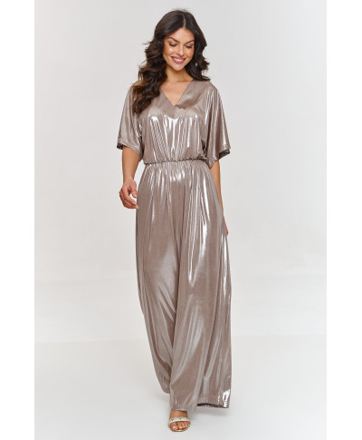 Metaliczny kombinezonas su iskirpte  serek kapucino M884