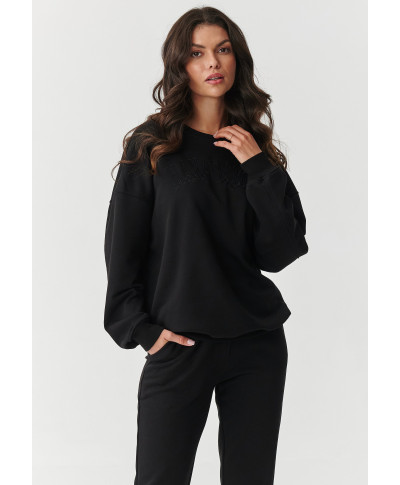 komplektas dresowy su haftowanym logotipu juodas M889