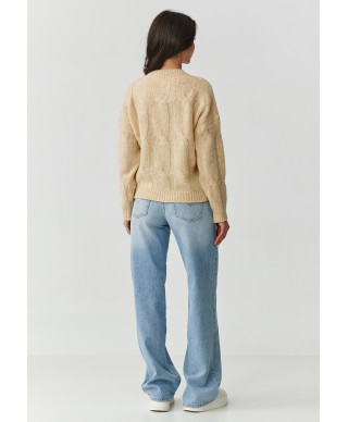 trumpas megztinis su kid mohero priedu ir vilnos smelinis S169