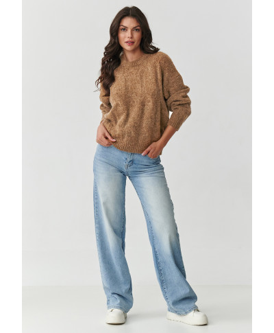 Īss džemperis ar kid mohēru un vilnu okerkrāsā S169