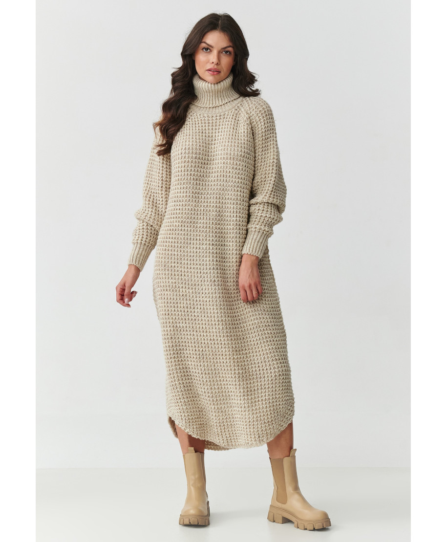 suknele swetrowa midi su golfu smelinis melanzas S162