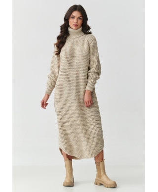 suknele swetrowa midi su golfu smelinis melanzas S162