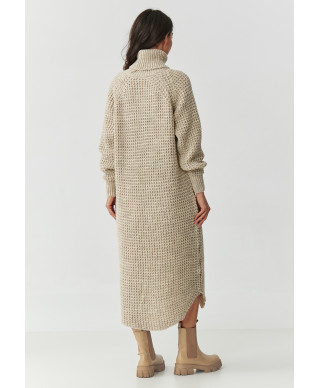 suknele swetrowa midi su golfu smelinis melanzas S162