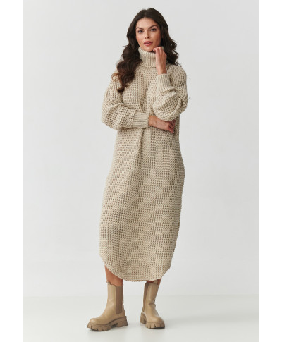 suknele swetrowa midi su golfu smelinis melanzas S162