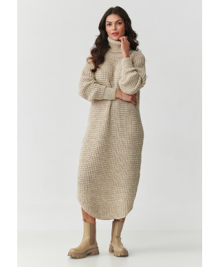 suknele swetrowa midi su golfu smelinis melanzas S162