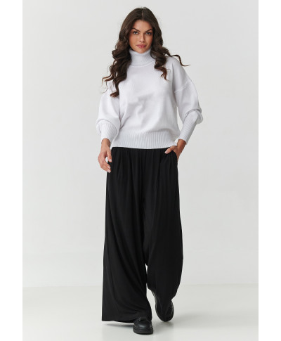 viskozinis megztinis moteriskas su golfu baltas S165