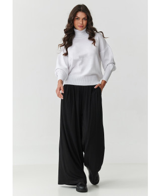 viskozinis megztinis moteriskas su golfu baltas S165