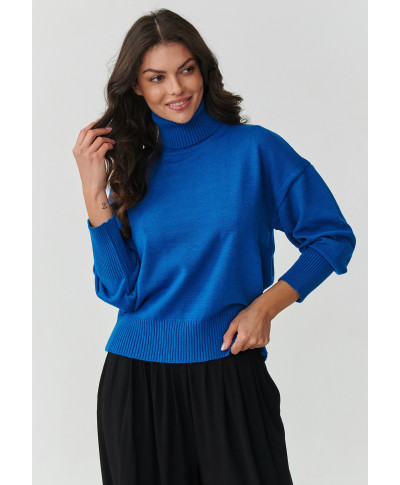 viskozinis megztinis moteriskas su golfu blue jeans S165