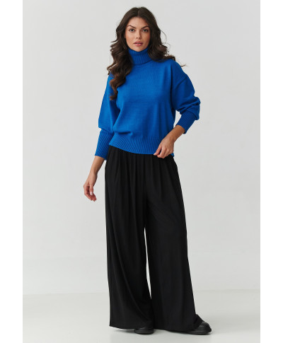 viskozinis megztinis moteriskas su golfu blue jeans S165