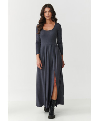 ilga platejanti suknele antracytowa M896