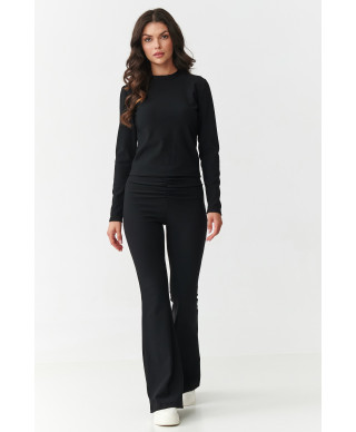 elegantiskas komplektas su prążkowanego materiału juodas M893