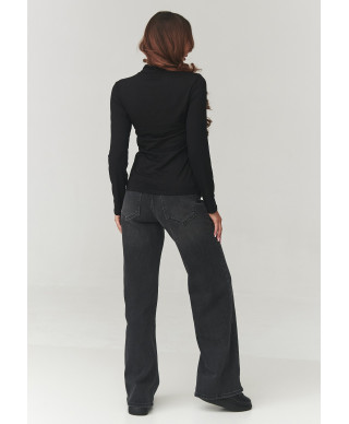 moteriska palaidine basic su półgolfem juoda C15