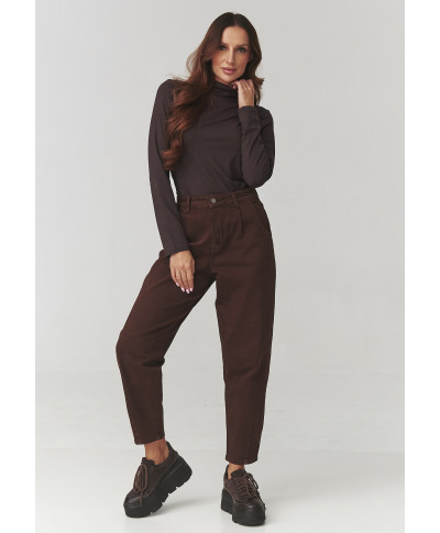 moteriska palaidine basic su półgolfem sokoladine C15