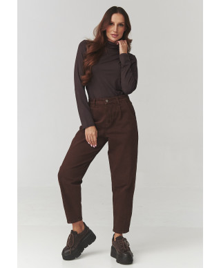 moteriska palaidine basic su półgolfem sokoladine C15