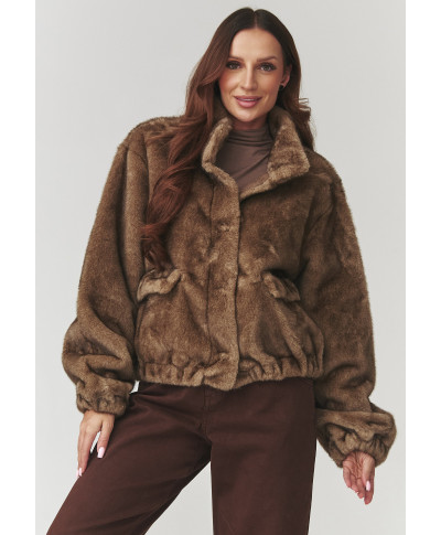 moteriska striuke su miękkiego futerka moka C28