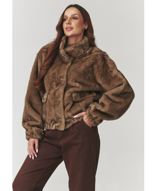 moteriska striuke su miękkiego futerka moka C28