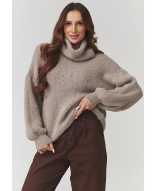 golfiukas moteriskas oversize baby alpaka kapucino C19