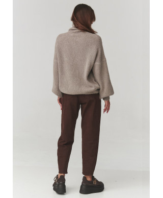 golfiukas moteriskas oversize baby alpaka kapucino C19