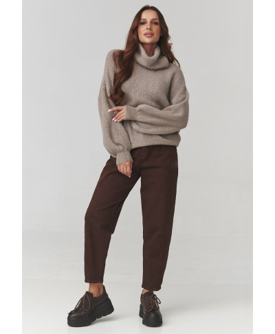 golfiukas moteriskas oversize baby alpaka kapucino C19