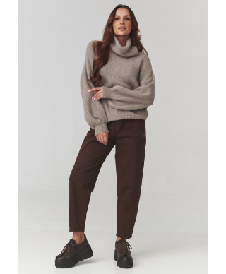 golfiukas moteriskas oversize baby alpaka kapucino C19