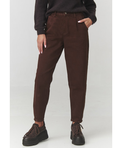 kelnes jeansowe brązowe C27