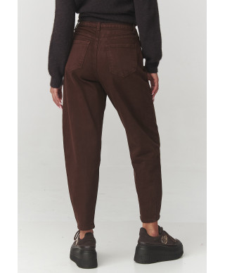 kelnes jeansowe brązowe C27