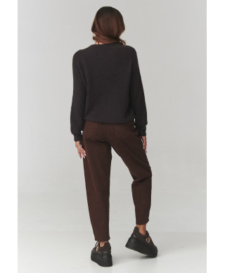 kelnes jeansowe brązowe C27