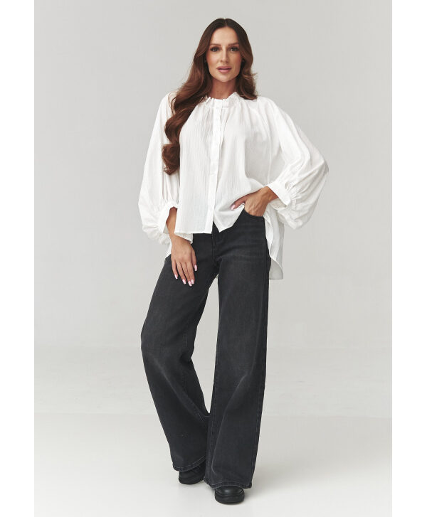 Eleganti sieviešu oversize baltie krekli C24