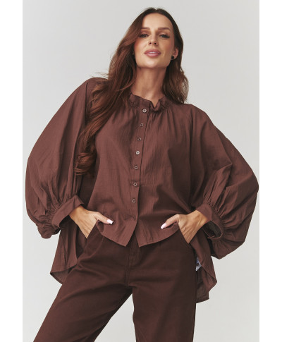 elegantiska marskiniai moteriska oversize ruda C24