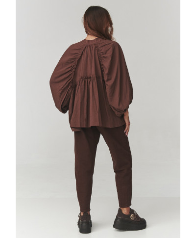 elegantiska marskiniai moteriska oversize ruda C24