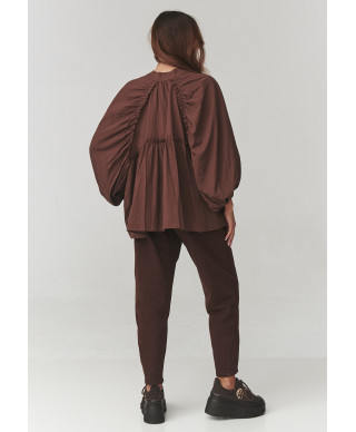 elegantiska marskiniai moteriska oversize ruda C24