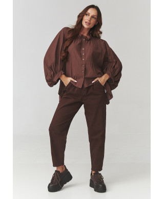 elegantiska marskiniai moteriska oversize ruda C24