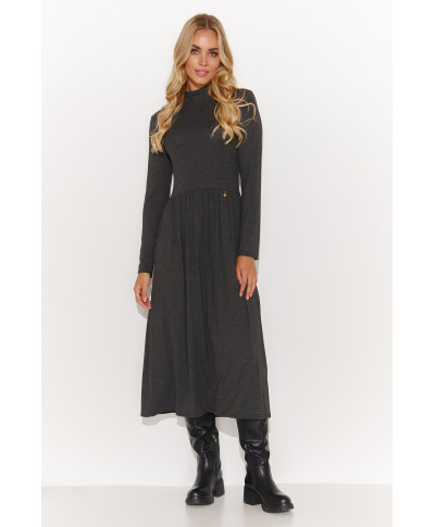 suknele megztas wiskozowej grafitowy melanzas M808