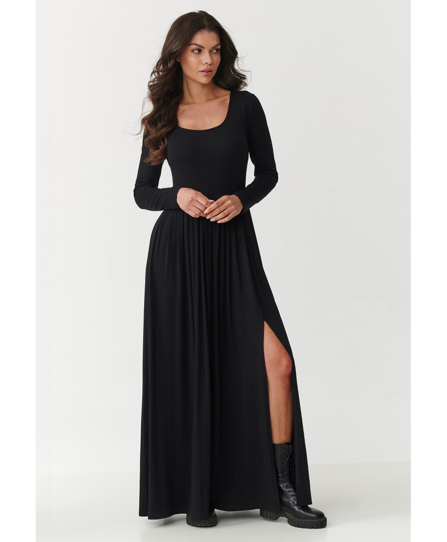 ilga platejanti suknele juoda M896