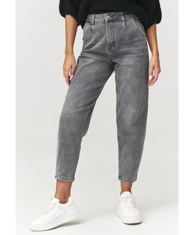 Jeansy mom fit su wysokim stanem pilkas jeans C14