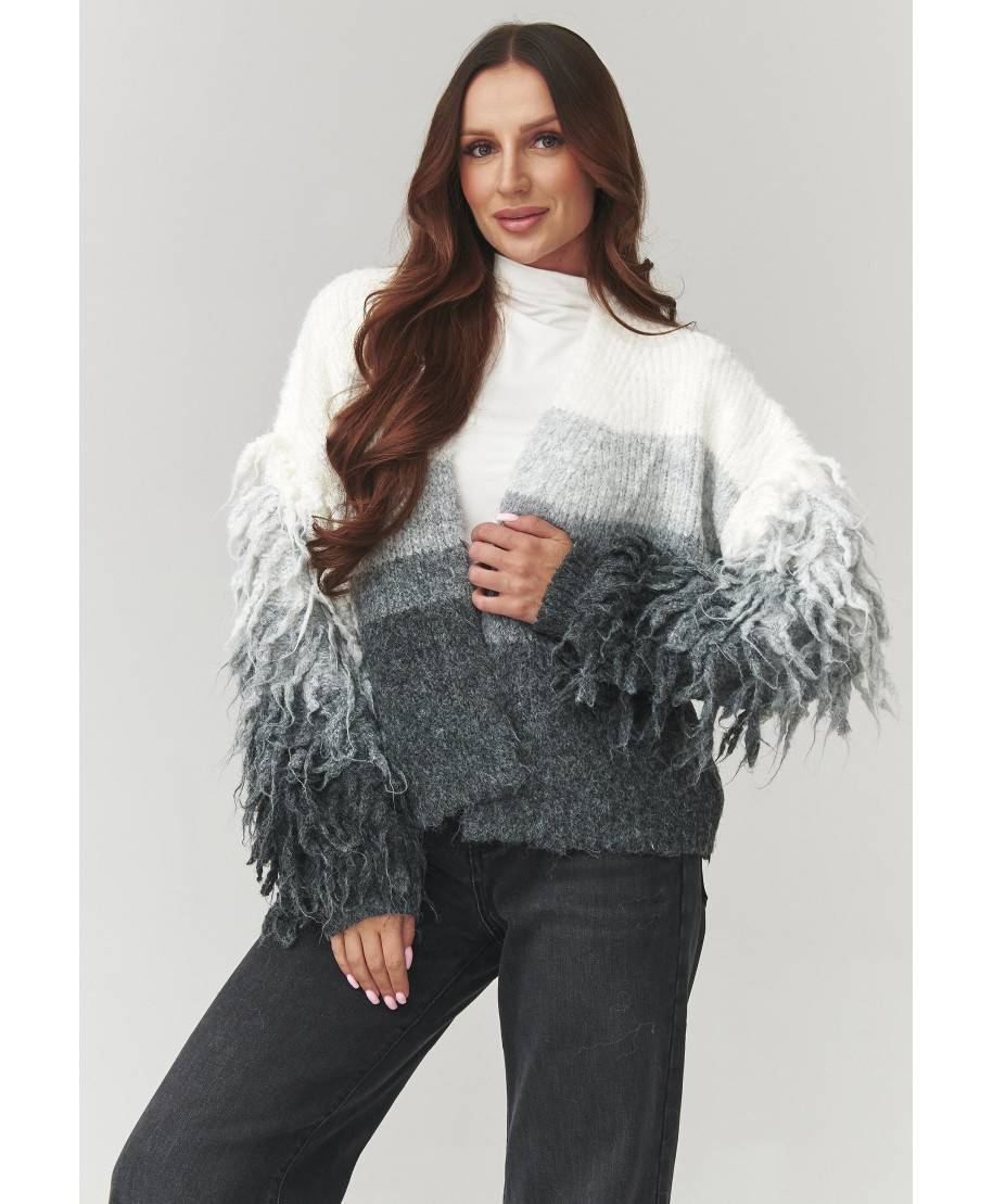 megztinis moteriskas su kutais pilkas C25
