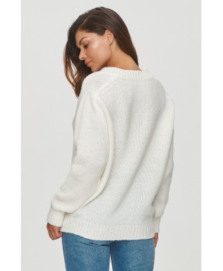 megztinis moteriskas su iskirpte  serek grietineles S152