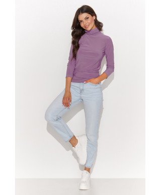 Klasikinė moteriška palaidinė su golfu alyvinė NU460