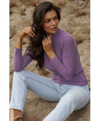 Klasikinė moteriška palaidinė su golfu alyvinė NU460